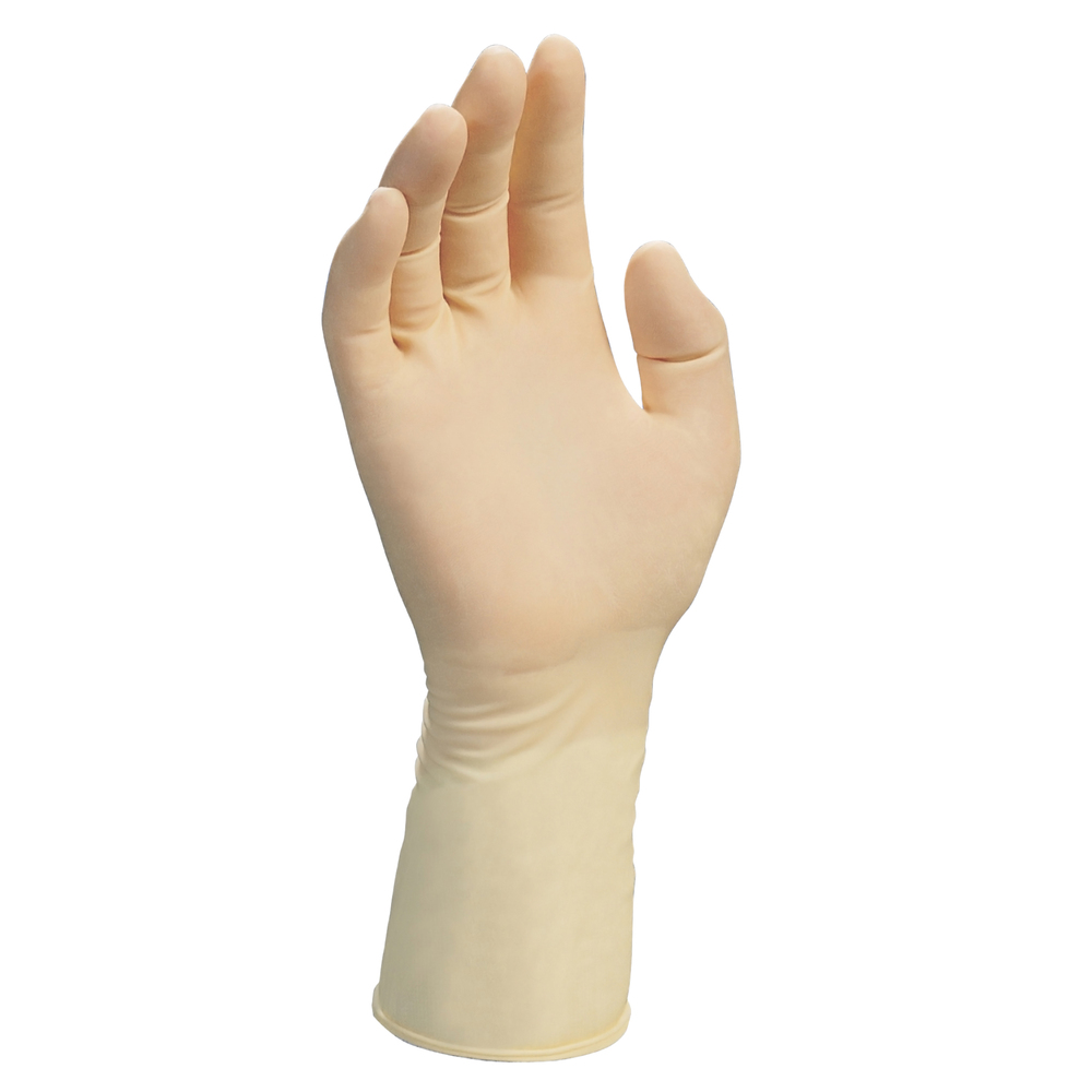 Kimtech™ G3 Latex Gloves (56827), ISO Class 4 or Higher Cleanrooms, 8 Mil, Hand Specific, 12”, Size 6.0, Natural Color, 200 Pairs / Case, 4 Bags of 50 Pairs (Multi-Pack) - 56827
