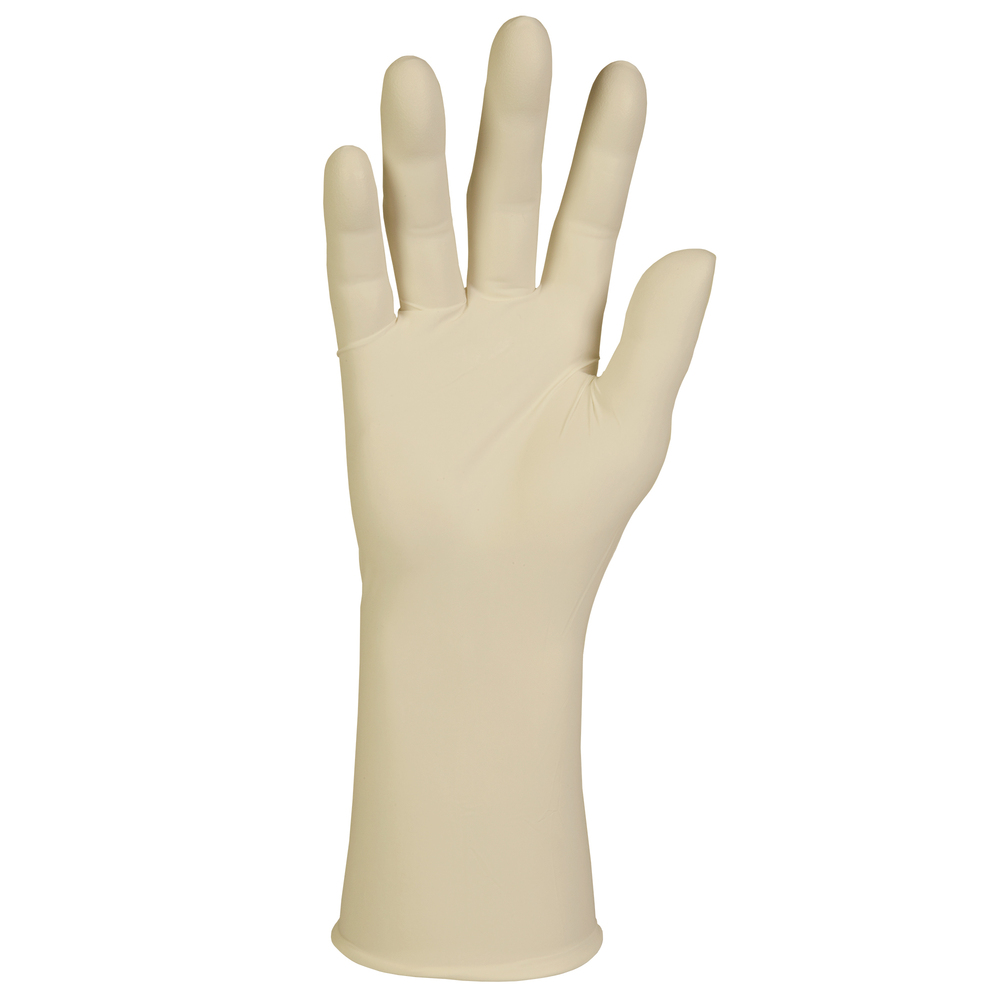 Kimtech™ G3ラテックス手袋（56832）、ISOクラス4以上のクリーンルーム、8ミル、手指用、12インチ、XLサイズ、ナチュラルカラー、200枚/ケース、50組×4バッグ（マルチパック） - 56832