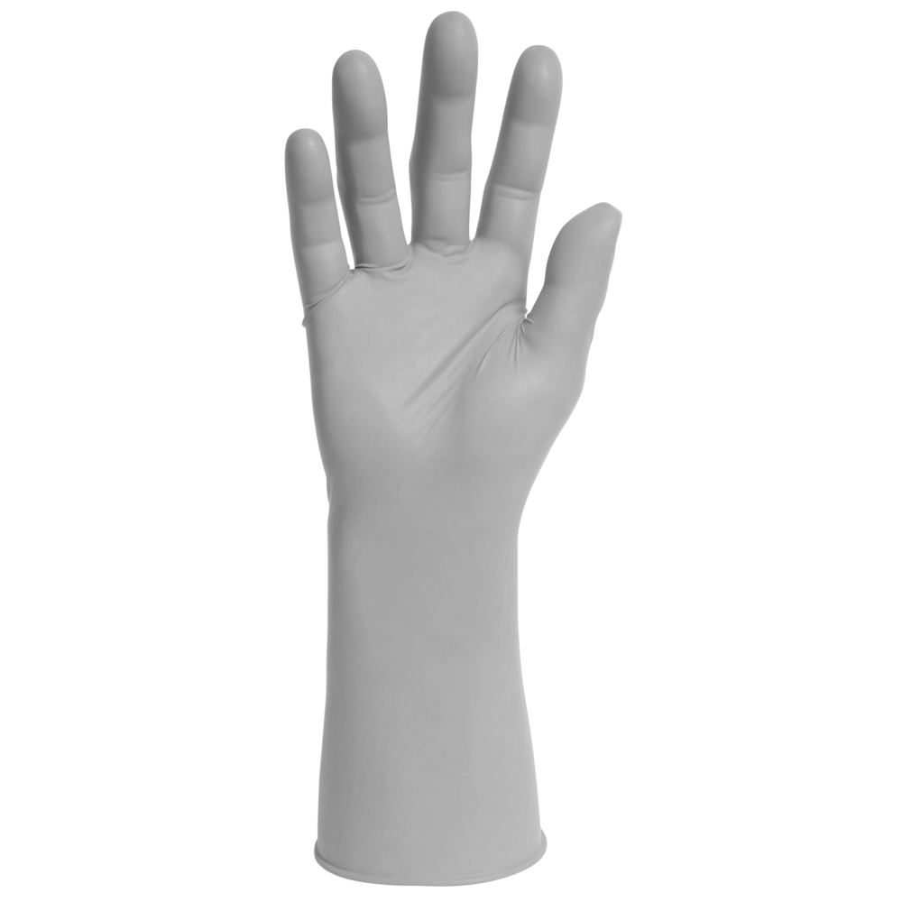 Kimtech™ G3 Sterile Sterling™ Nitrile Gloves (11823), 4 Mil, Cleanrooms, Hand Specific, 12”, Size 7, Gray, 300 Pairs / Case - 11823