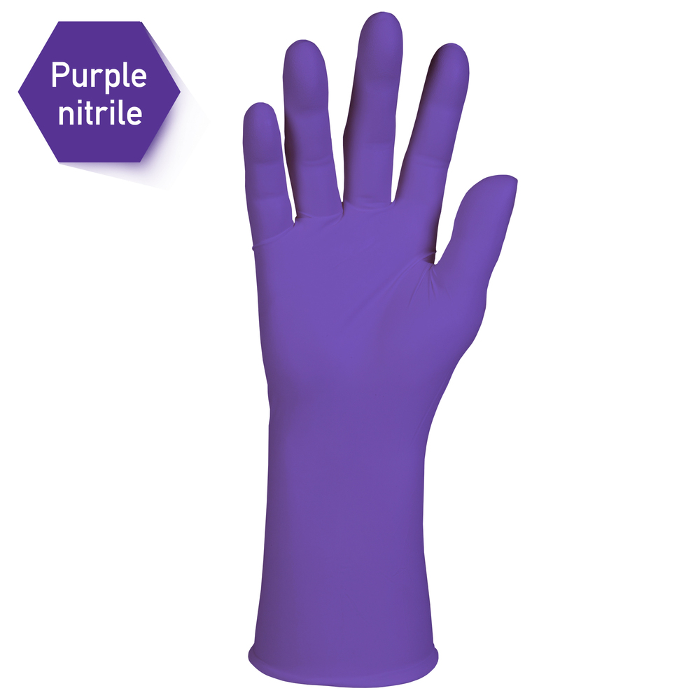 Kimtech™ Purple Nitrile-Xtra™  Exam Gloves (50604), 5.9 Mil, Ambidextrous, 12”, XL, 50 Nitrile Gloves / Box, 10 Boxes / Case, 500 / Case - 50604