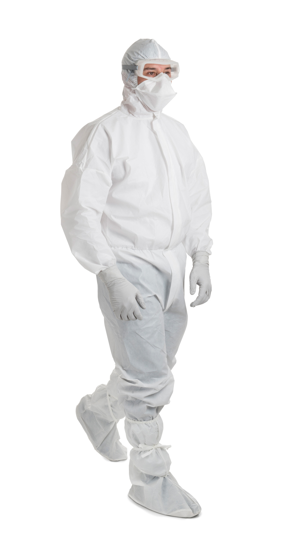 Kimtech™ A6 Breathable Liquid Protection Coveralls (47682), Covered Zipper, Elastic Cuffs, Thumb Loops, Hood, White, Medium, 25 / Case - 47682